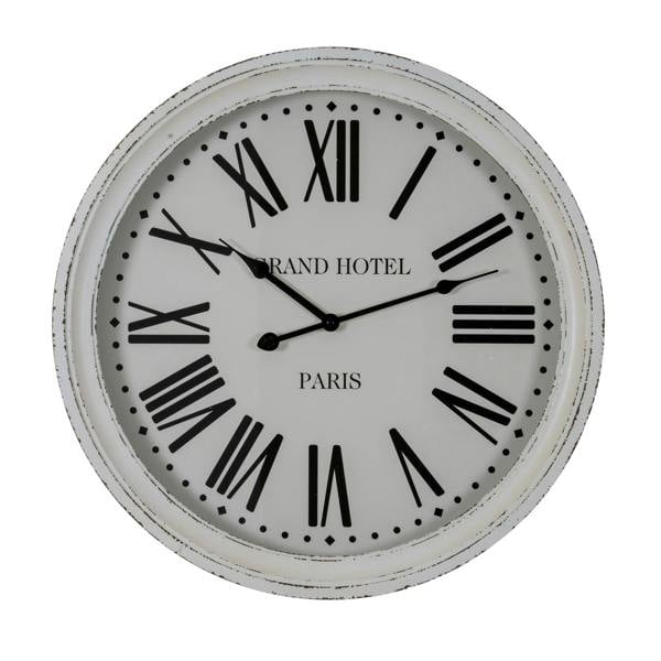Hotel Paris White Clock With Glass