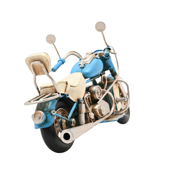 Harvey Makin Ornament - Blue Motorbike