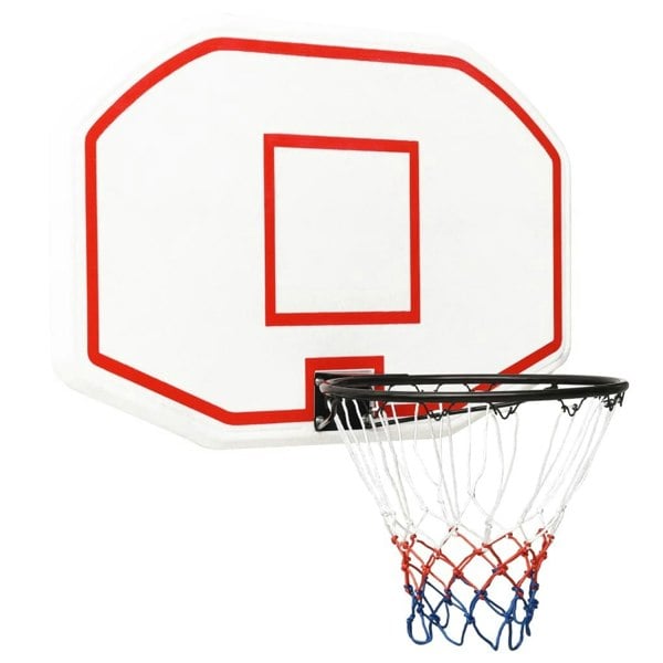Berkfield Basketball Backboard White 109x71x3 cm Polyethene