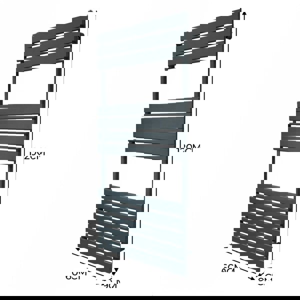 Monstershop Flat Panel Towel Radiator – 1200mm x 600mm – Anthracite Grey