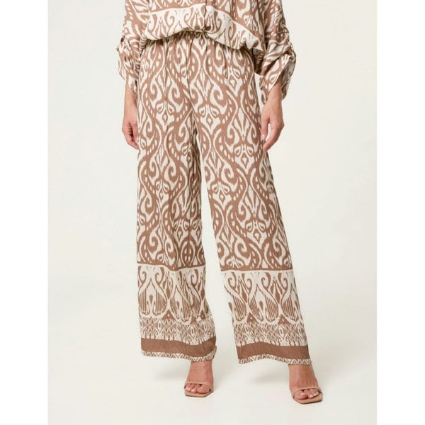 Blue Vanilla Printed Elasticated Trousers