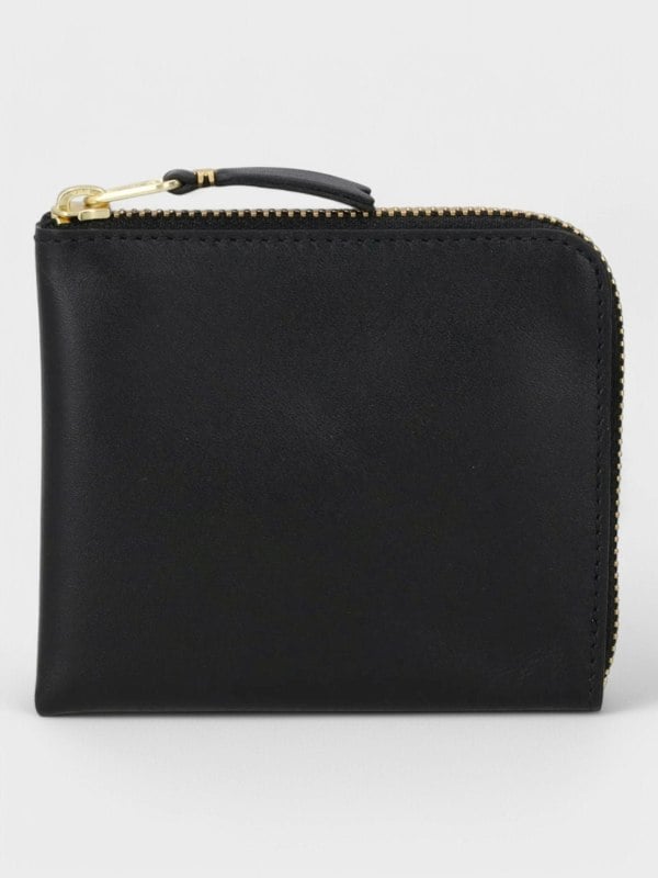 Comme Des Garcons Wallet Zip Round Black Calf Leather - Supplied FashionCDG