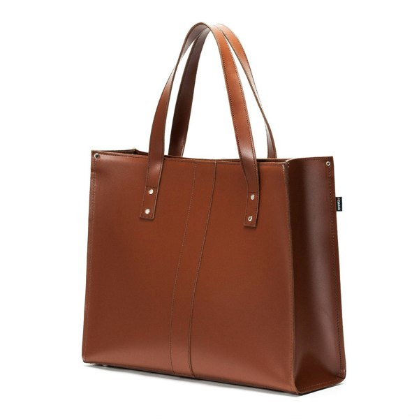 Zatchels Handmade Leather Shopper - Chestnut