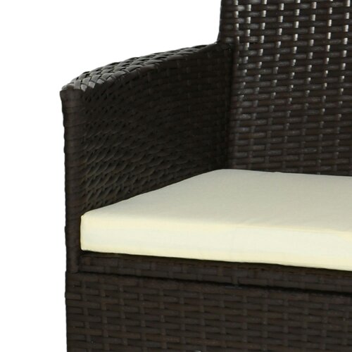 Wyld Haus Dodone Metal And Rattan Brown Set Of 2 Outdoor Dining Armchairs With Cushions