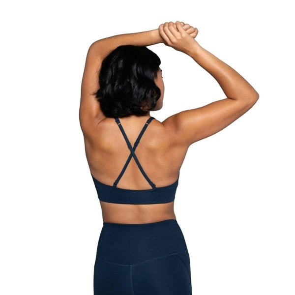 Girlfriend Collective Womens/Ladies Topanga Cross Back Bra - Midnight