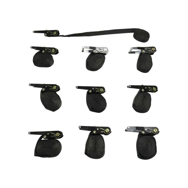 x10 Black 50MM 8M 5 Ton Endless Ratchet Straps - 5000KG Metre Tie Down Lashing