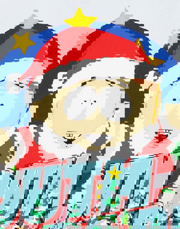 South Park Mens White Cartman Santa Short Sleeved T-Shirt