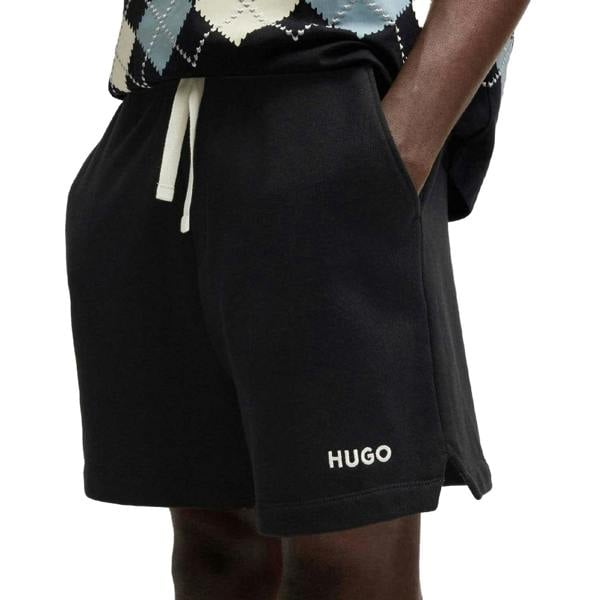 Hugo Mens Dulasho Contrast Logo Shorts - Black - 