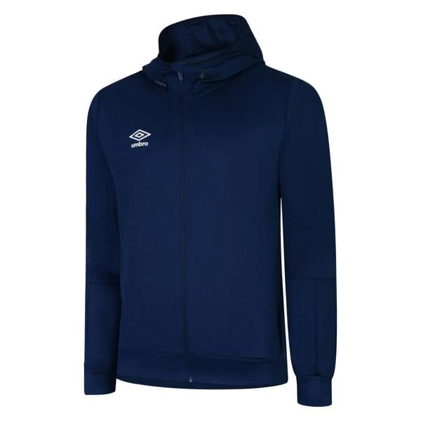 Umbro Mens Total Training Knitted Full Zip Hoodie - Navy/White - 