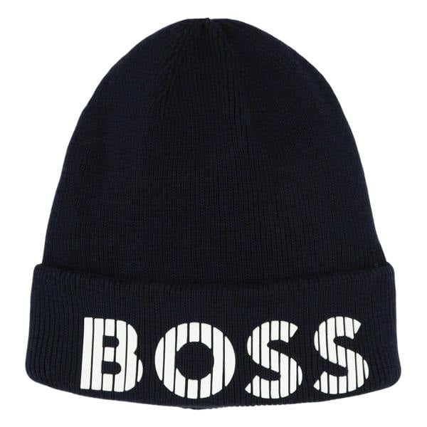 Boss Childrens/Kids Lettering Beanie - Navy - 