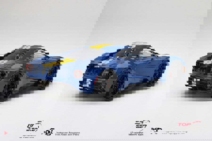 TSM Ford GT Sunoco Blue Yellow Stripes 1:18 Scale TSM TS0305
