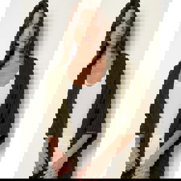 Blue Vanilla Pointelle Knit Cardigan