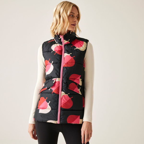 Regatta Women's Orla Kiely Elm Leaf Gilet - Shadow/Pink