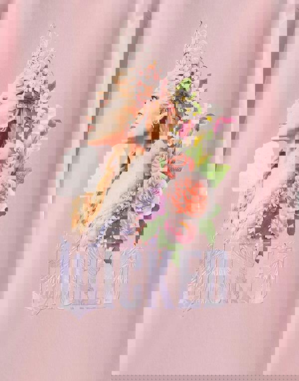 Wicked Womens Pink Floral Glinda Short Sleeved T-Shirt