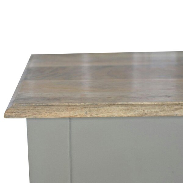 Wyld Haus Monteriggioni Grey Hand Painted Writing Desk with Drawer