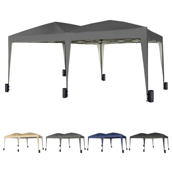 3x6m Pop up Gazebo Outdoor Patio Canopy Tent Grey