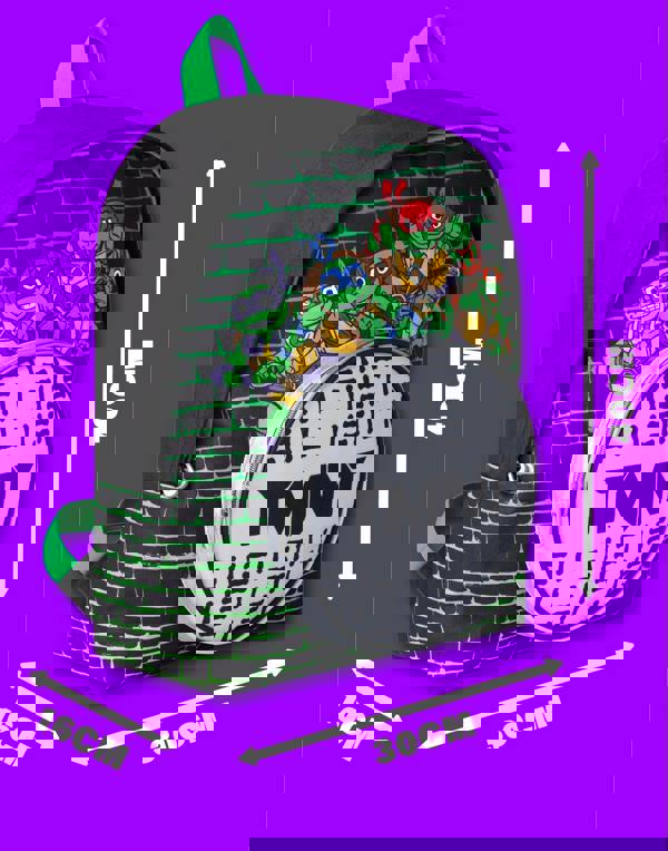 Teenage Mutant Ninja Turtles Unisex Kids Black Sewers Pocket Backpack (One Size)