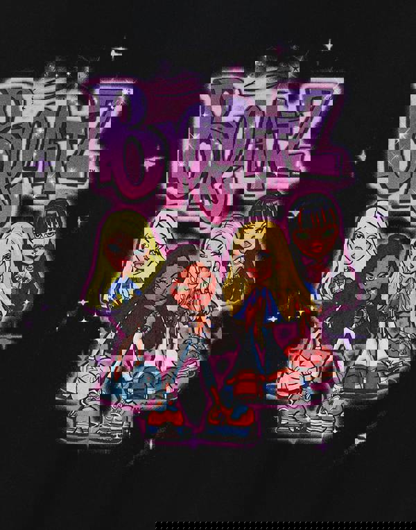 Bratz Womens Black Group Short Sleeved T-Shirt