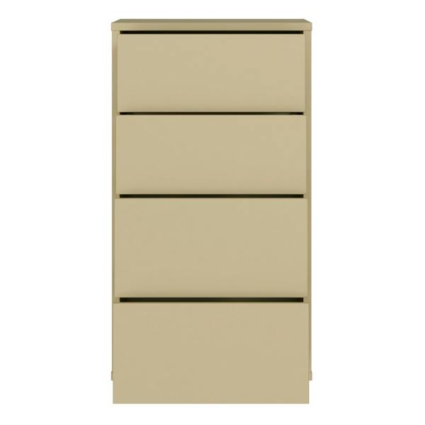 Alice Springs Tall 4 Drawer Chest with Push-to-Open Drawers in Butter Yellow