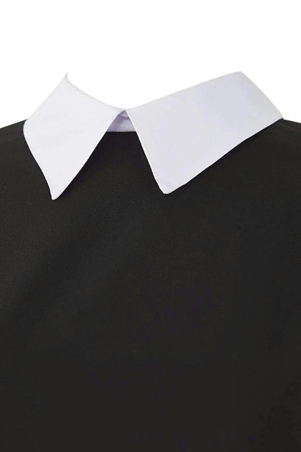 WOVCOR Belted Shirt Detail Mini Woven Dress