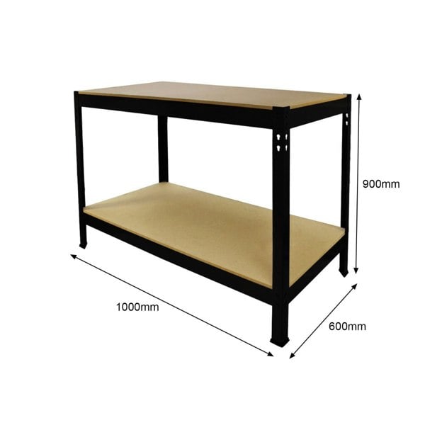 Monster Racking Q-RAX Black Workbench - 100cm