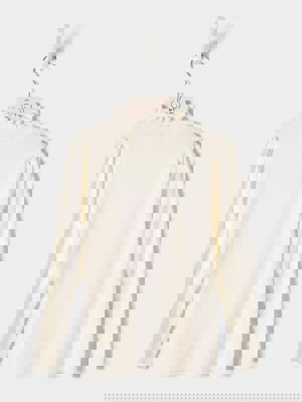 GWD Girls Hallie Knitted Top Ruffle Neck Jumper Available in Black and Cream