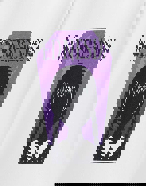 Wednesday Girls White Coffin Short Sleeved T-Shirt