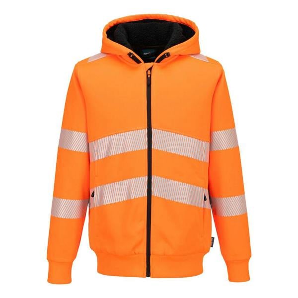 PW321 Hi-Vis Zipped Winter Hoodie Portwest