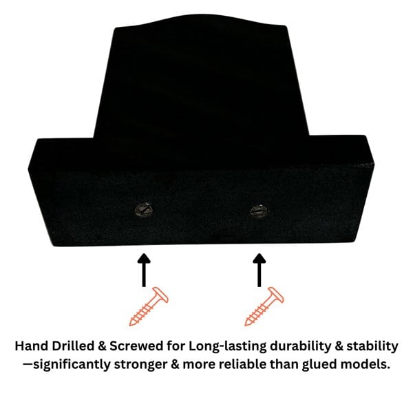 Memorials Direct Granite Memorial Ogee Headstone – Small Size- For Pets with Paw & Heart- Free Personalised Engraving