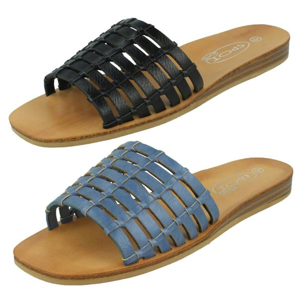 Spot On Ladies Spot On Weave Vamp Mules F00336