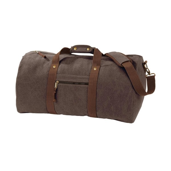 Quadra Vintage Canvas Duffle Bag - Vintage Brown