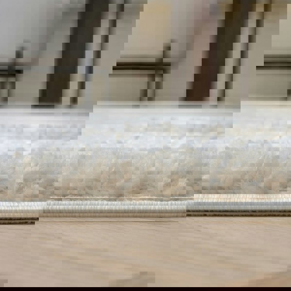 Moodi Shaggy Cream Rug, abstract design, soft underfoot feel | THE RUGS