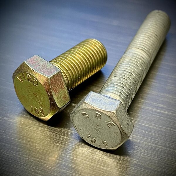 Fixaball M10 M12x1.25 Fine Pitch Hex Bolt High Tensile 10.9 BZP DIN 960