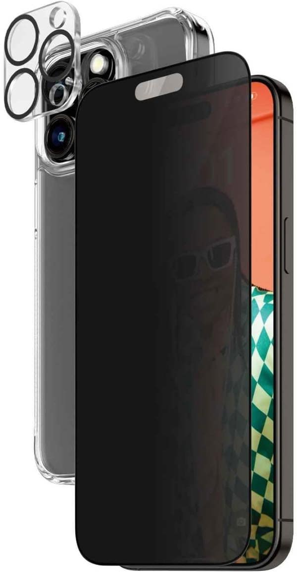PanzerGlass Panzer Glass Privacy Powerful 3 in 1 Bundle Pack for iPhone 15 Pro Max 6.7" - B1175+P2812