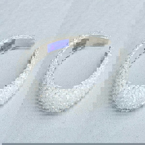 White sparkly headband white beaded headband shimmer