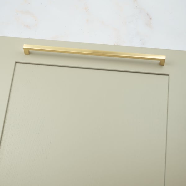 Handle & Home Satin Brass Square Handles