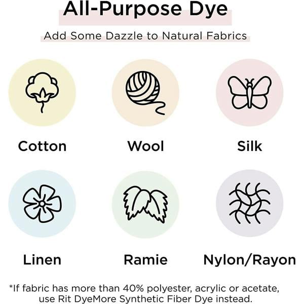 Rit All Purpose Liquid Dye - High Pigment Fabric Colouring Dyes 8oz