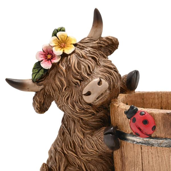Country Living Highland Cow Planter