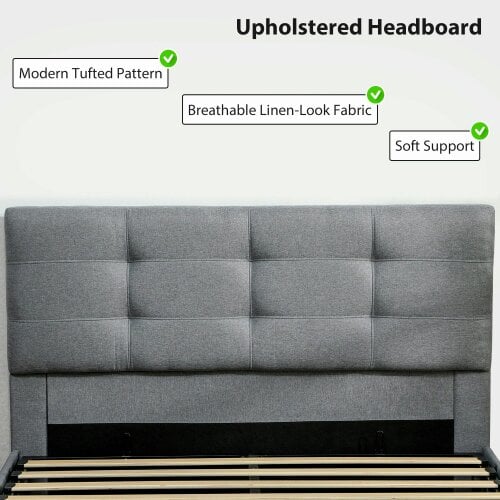 Wyld Haus Vivafa 5FT King Ottoman Bed with Gas Lift Storage Grey