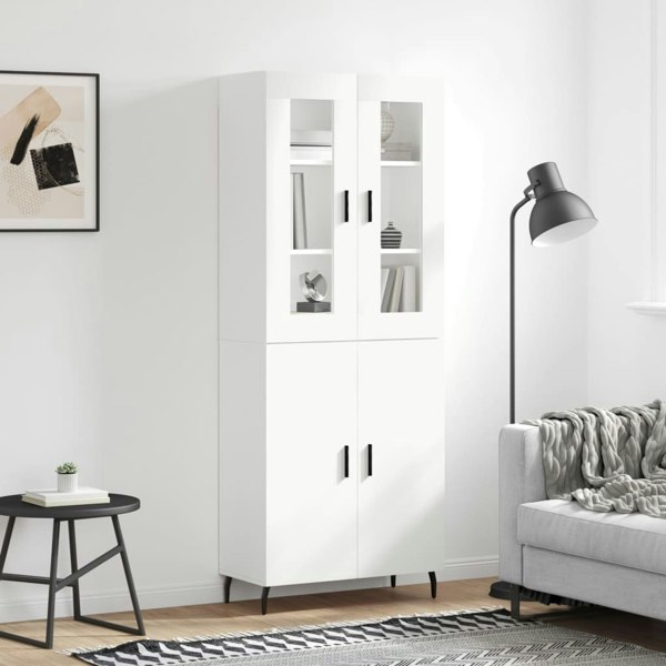Berkfield Highboard White 69.5x34x180 cm Engineered Wood