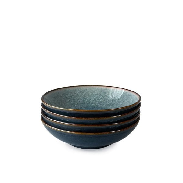 Blue Reactive Glaze Ceramic Pasta Bowls