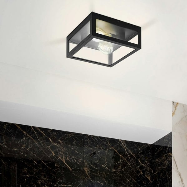 EGLO Amezola 2-Light Caged Wall Or Ceiling Light