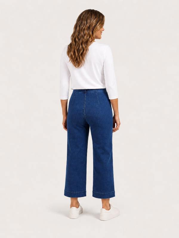 PennyPlain Wide Cropped Jegging - Stone