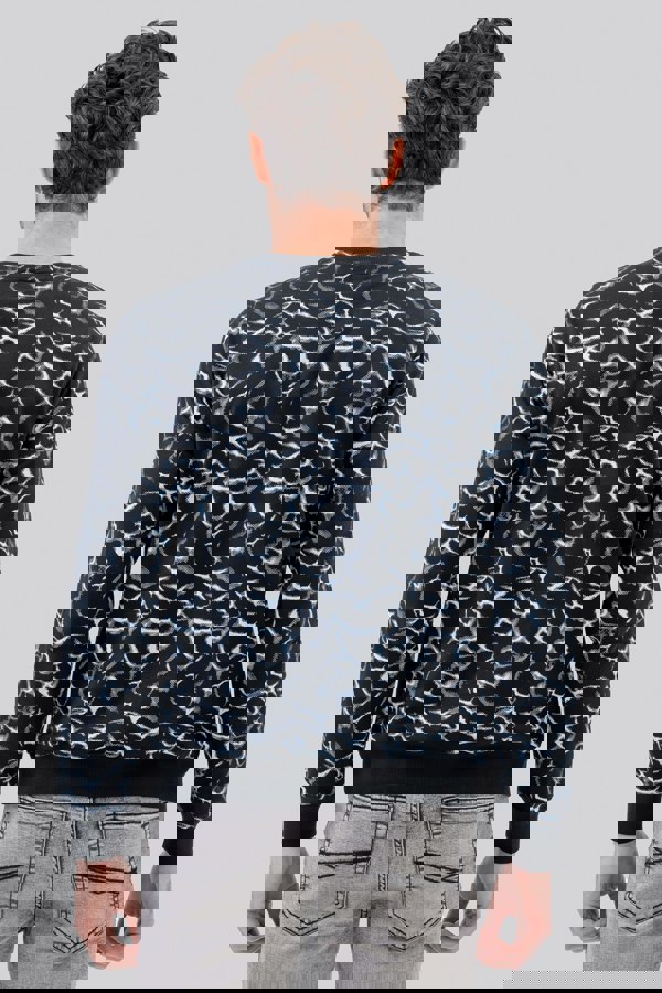 ENORSIA Men's Crack Print Sweatshirt