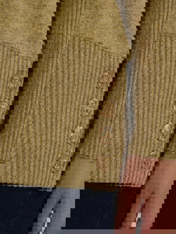 PennyPlain Rib Hem Cowl Tunic - Pear