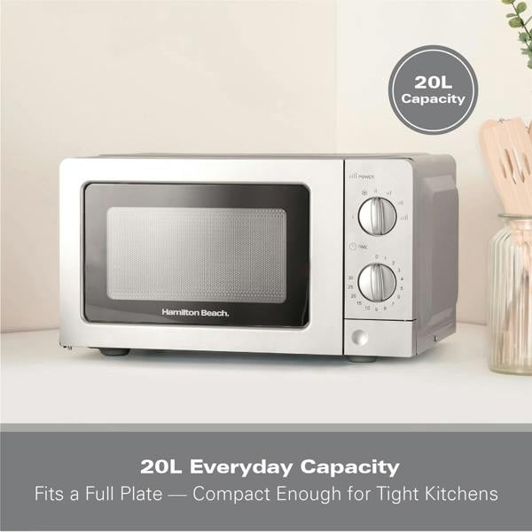 Hamilton Beach 20L Standard Microwave - Silver