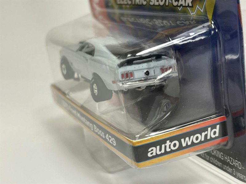 Auto World Slot Cars 1970 Ford Mustang Boss 429 Light Blue Thunderjet Ultra G HO Slot Car SC377-1