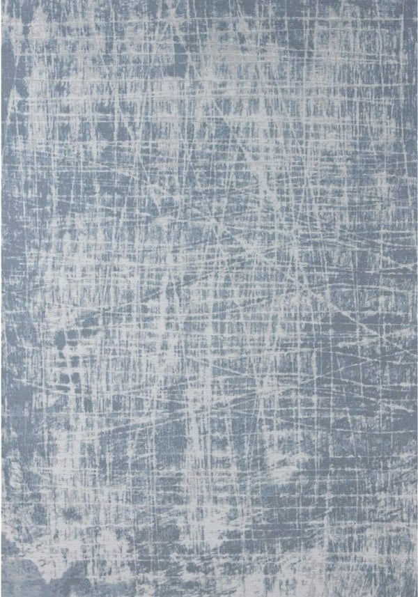 Machine Washable Flatweave Rug Striped Blue