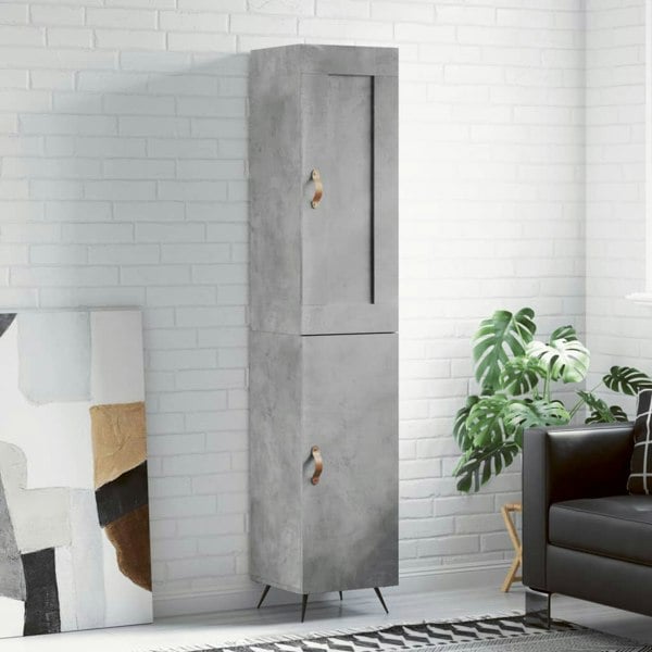 Berkfield Highboard Concrete Grey 34.5x34x180 cm Engineered Wood