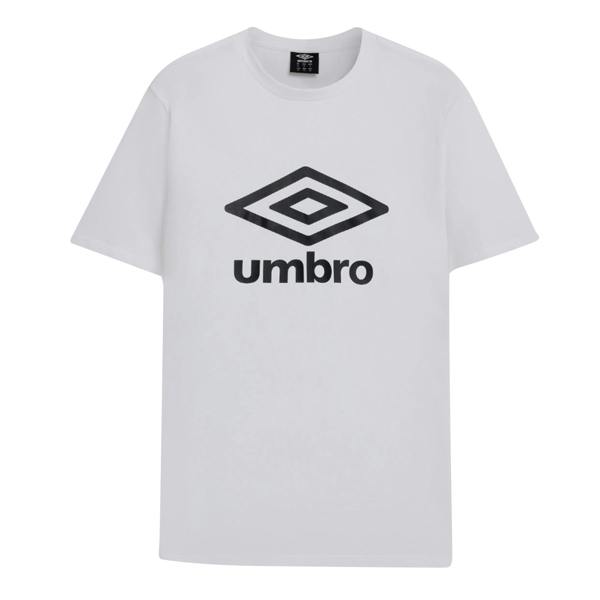 Umbro Mens Stacked Logo T-Shirt - Brilliant White/Black - 